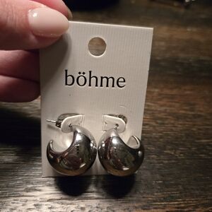 Böhme Silver Crescent Earrings